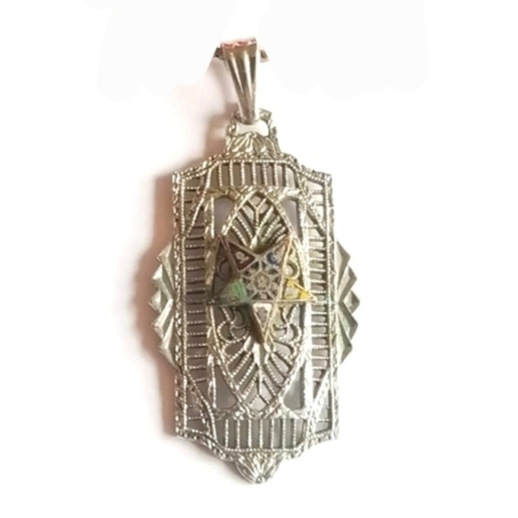 Vintage Jewelry - Reserved! Vintage Eastern Star pendant